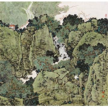 关奇国画山水丘壑鸣琴字画之家
