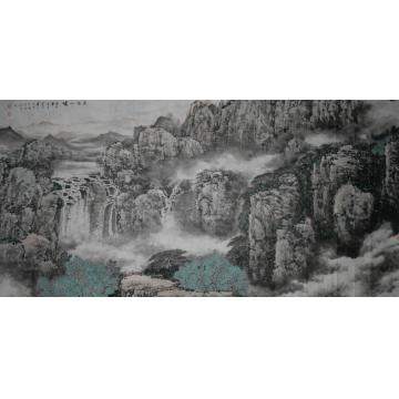 关奇国画山水泉鸣山啸字画之家
