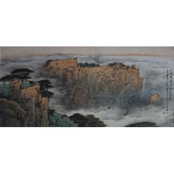 关奇国画山水石猴观沧海字画之家