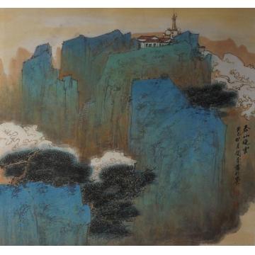 关奇国画山水泰山晓云字画之家