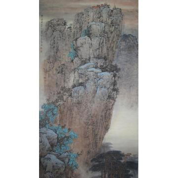 关奇国画山水泰山晓雲字画之家