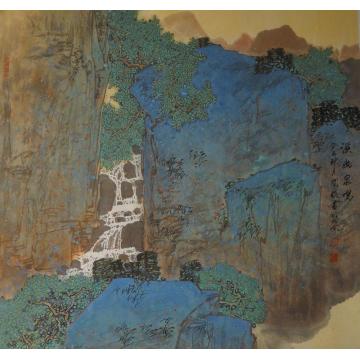 关奇国画山水溪幽泉鸣字画之家