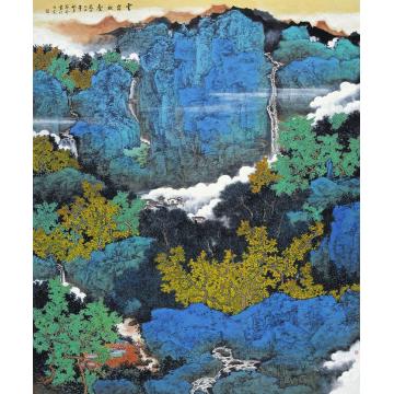 关奇国画山水雲霭秋壑字画之家
