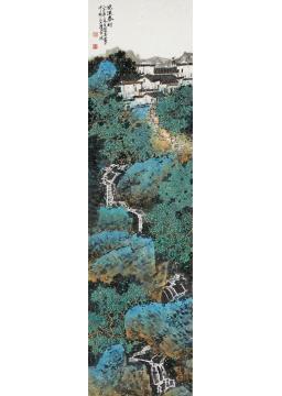 关奇国画山水花溪春行字画之家