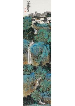 关奇国画山水玉龙喷壑字画之家