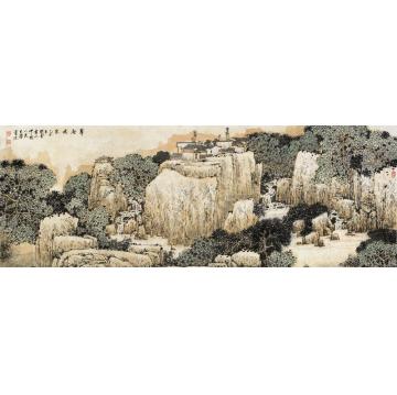 关奇国画山水翠壑鸣泉字画之家