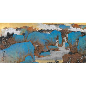 关奇国画山水幽居泉鸣字画之家