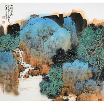 关奇国画山水山静谷幽字画之家
