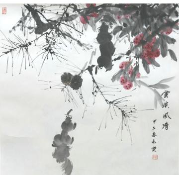 王易霓国画花鸟云淡风轻字画之家