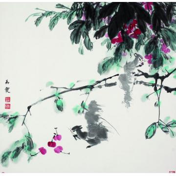 王易霓国画花鸟心有灵犀字画之家