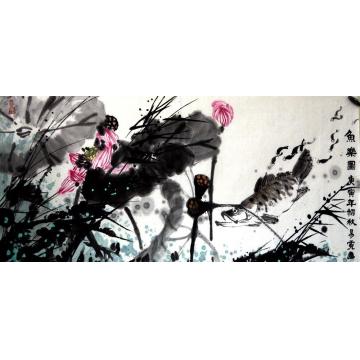 王易霓国画花鸟鱼乐图字画之家