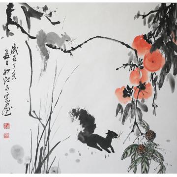 王易霓国画花鸟季节深处字画之家