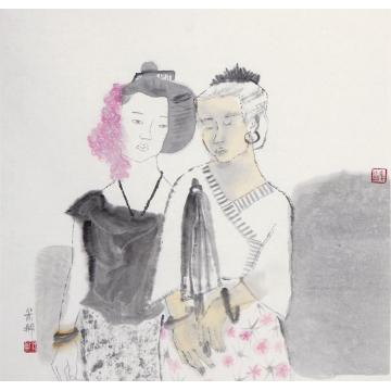 马米娜国画人物喃语字画之家