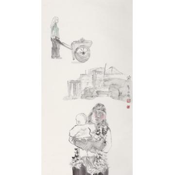 马米娜国画人物家系列二字画之家