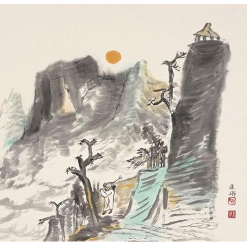 马米娜国画人物子罕不贪为宝系列一字画之家