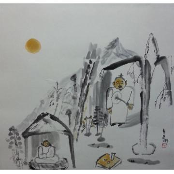 马米娜国画人物高士图系列一字画之家