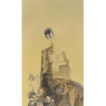 杨洋国画人物静待花开字画之家