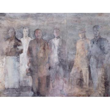 杨洋国画人物戮力同心字画之家