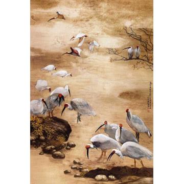 李碧霞国画花鸟朱鹮字画之家