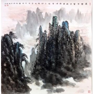 黄银松国画山水黄银松山水画作字画之家
