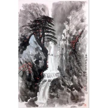 黄银松国画山水秦岭深处字画之家