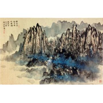 黄银松国画山水黄银松山水画作字画之家