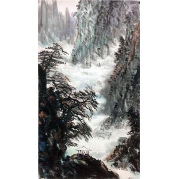 黄银松国画山水黄银松山水画作字画之家
