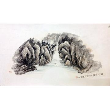黄银松国画山水黄银松山水画作字画之家