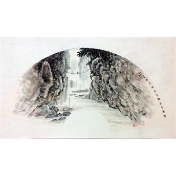 黄银松国画山水终南山之黑河沿岸印象字画之家