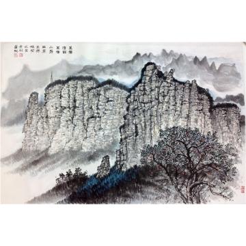 黄银松国画山水黄银松山水画作字画之家