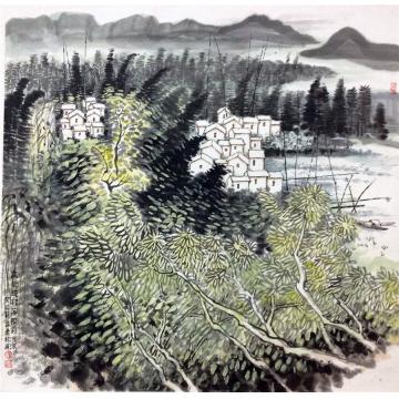 黄银松油画风景黄银松风景画作字画之家