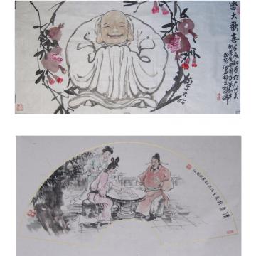 黄银松国画人物无题字画之家