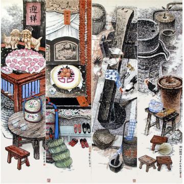 黄银松油画静物无题字画之家