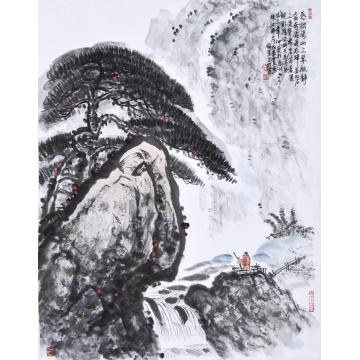 黄银松国画山水为欲春山上翠微字画之家