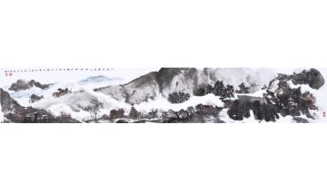 黄银松国画山水山乡春耕忙字画之家