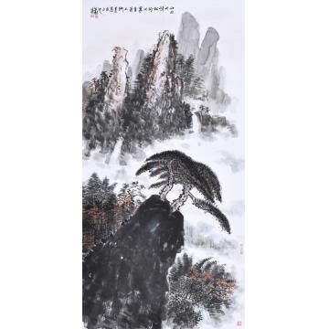 黄银松国画山水山水之松龄之寿字画之家