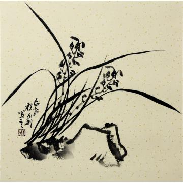 程永利国画花鸟兰石图字画之家