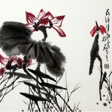 程永利国画花鸟荷塘清趣字画之家
