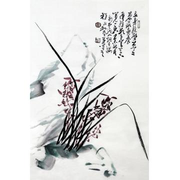 程永利国画花鸟兰石图字画之家