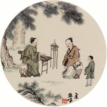 天堂元丰国画人物以人为本字画之家