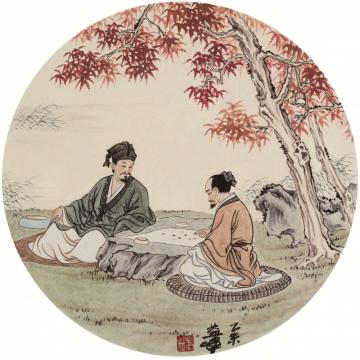 天堂元丰国画人物以人为本字画之家