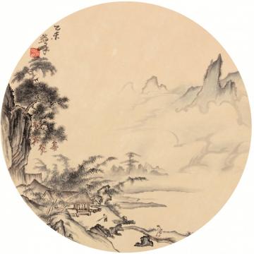 天堂元丰国画山水江山如画字画之家