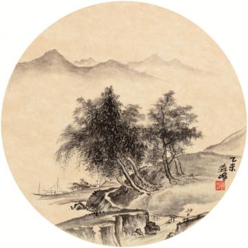 天堂元丰国画山水江山如画字画之家