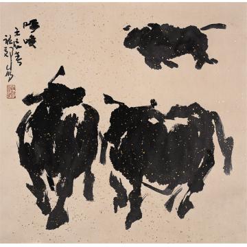 吴祖郊国画动物呼唤字画之家