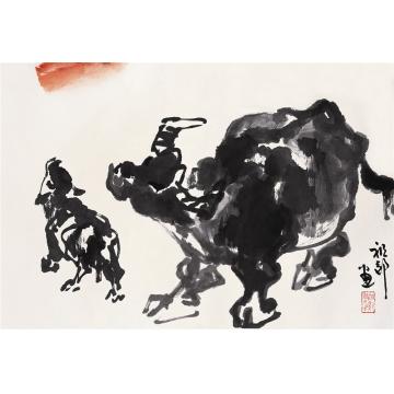 吴祖郊国画动物母子情字画之家