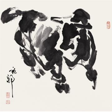 吴祖郊国画动物牛字画之家