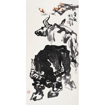 吴祖郊国画动物牧秋字画之家