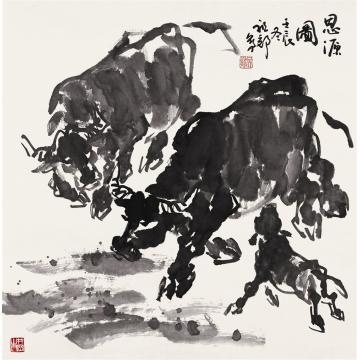 吴祖郊国画动物思源图字画之家
