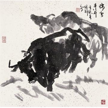吴祖郊国画动物瑞雪丰年字画之家