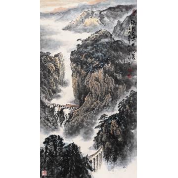 吴祖郊国画山水井冈山字画之家
